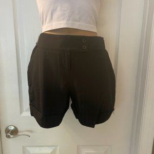 Moda International for Victoria's Secret Catalog Black Stripe Shorts sz 0